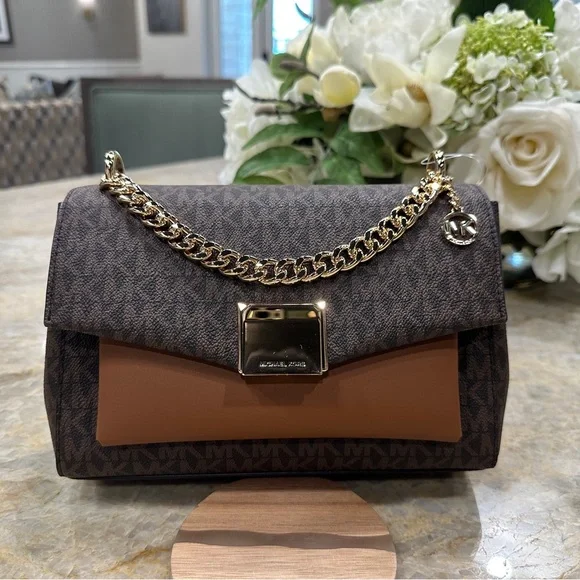 ❗️SOLD ❗️Michael Kors Lita Medium Monogram Shoulder Crossbody Bag - Picture 12 of 12